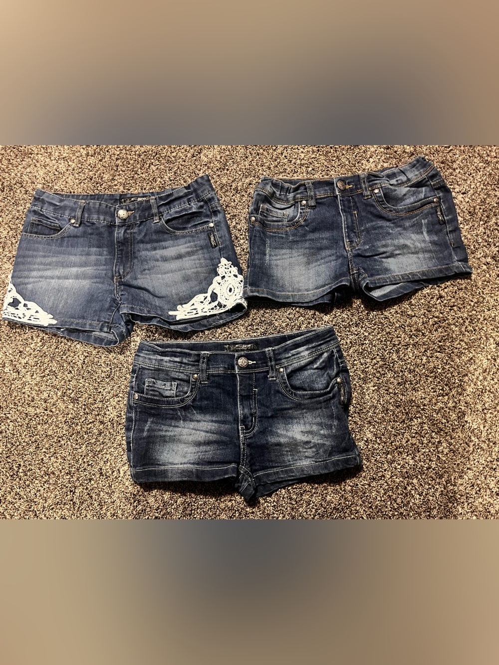 Silver Girls Sz 12 Denim Shorts